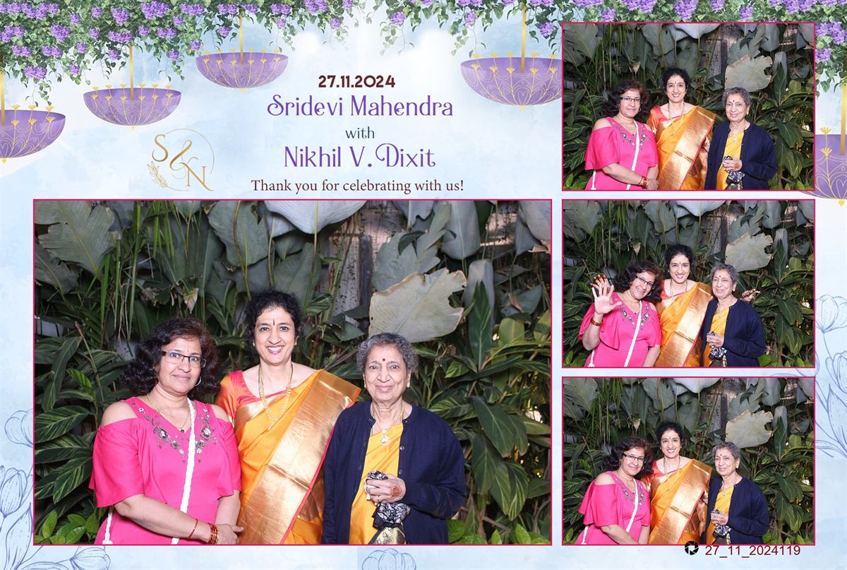 Full printed photo booth layout from Sridevi & Nikhil's wedding in Bangalore